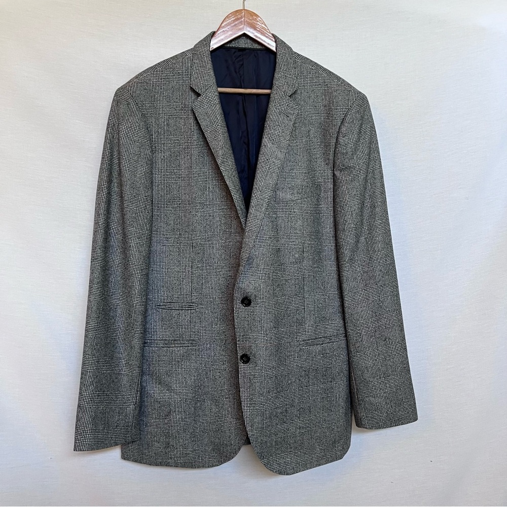 J. Crew Ludlow Vitale Barberis Canonico Wool Black & White Houndstooth Blazer